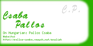 csaba pallos business card